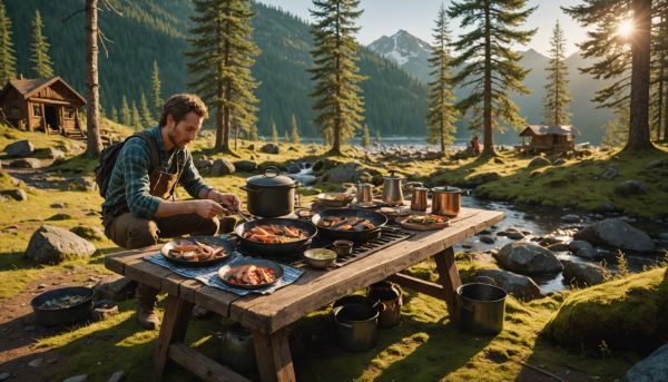 alimentation équilibrée en pleine nature sauvage