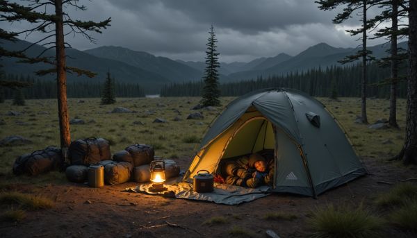 Dormir dans un abri imperméable et résistant