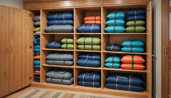 rangement optimal pour les petits sacs de couchage