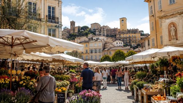 Uzès vieille ville marché provençal : l'art de vivre dans le Gard